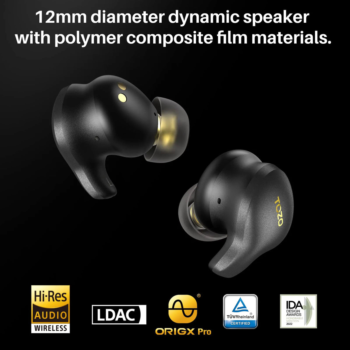 TOZO T6 Wireless Earbuds,OrigX Acoustic,Bluetooth 5.3 Version,IPX8