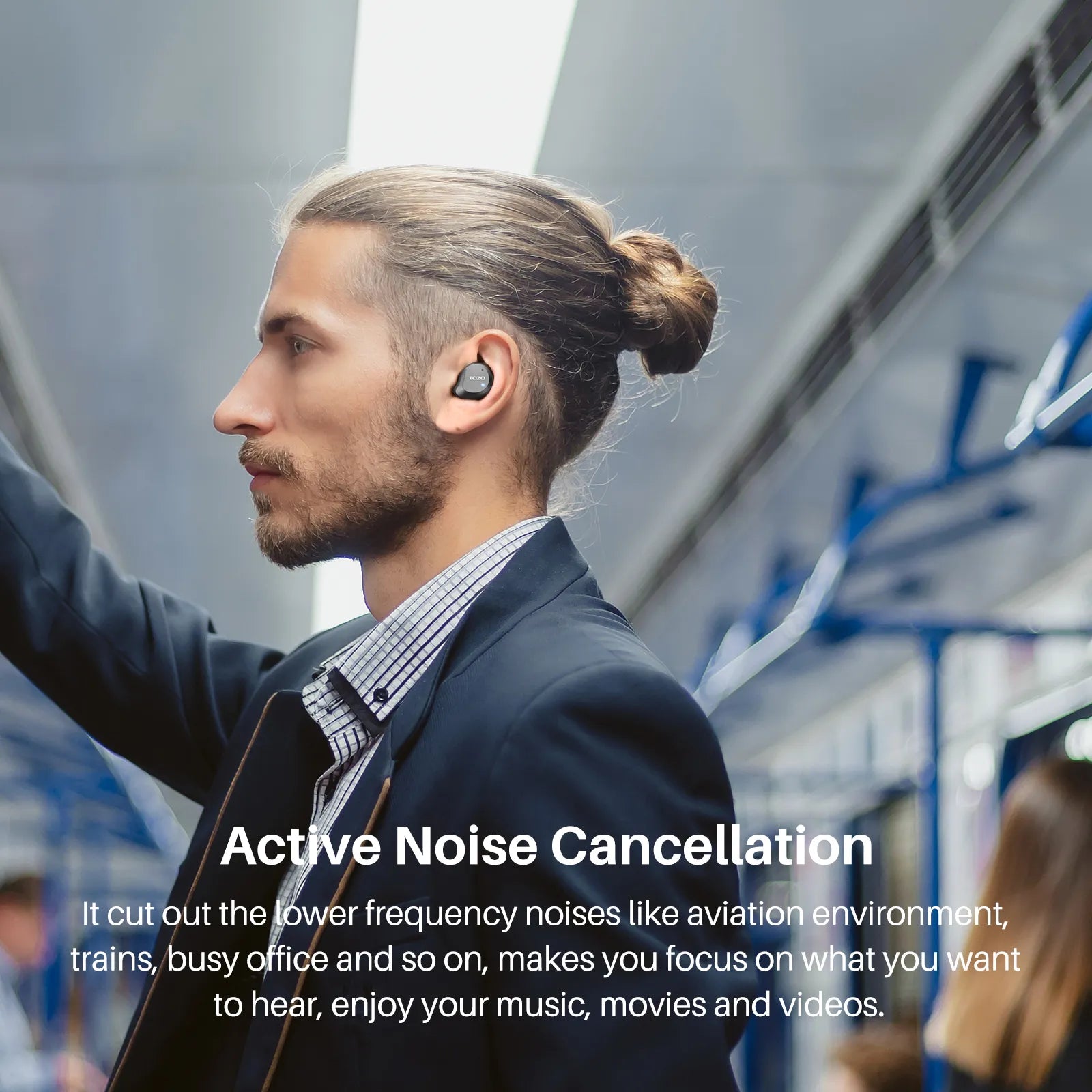 NC9 Hybrid Active Noise Cancelling Wireless Earbuds- TOZO