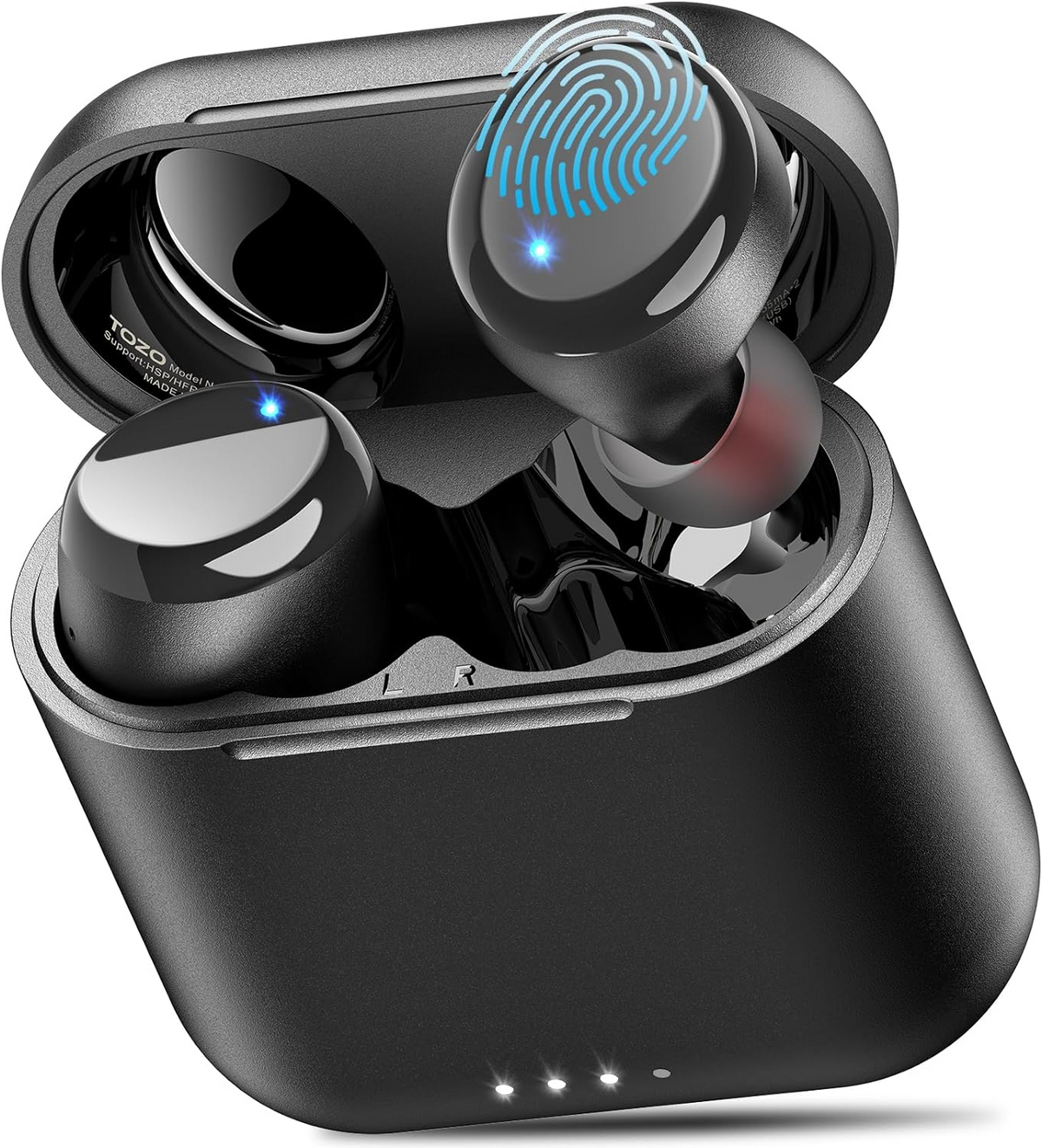 TOZO T6 True Wireless Earbuds Bluetooth 5.3 Headphones Touch Control with Wireless Charging Case IPX8 Waterproof Stereo Earphones in-Ear Built-in Mic Headset Premium Deep Bass