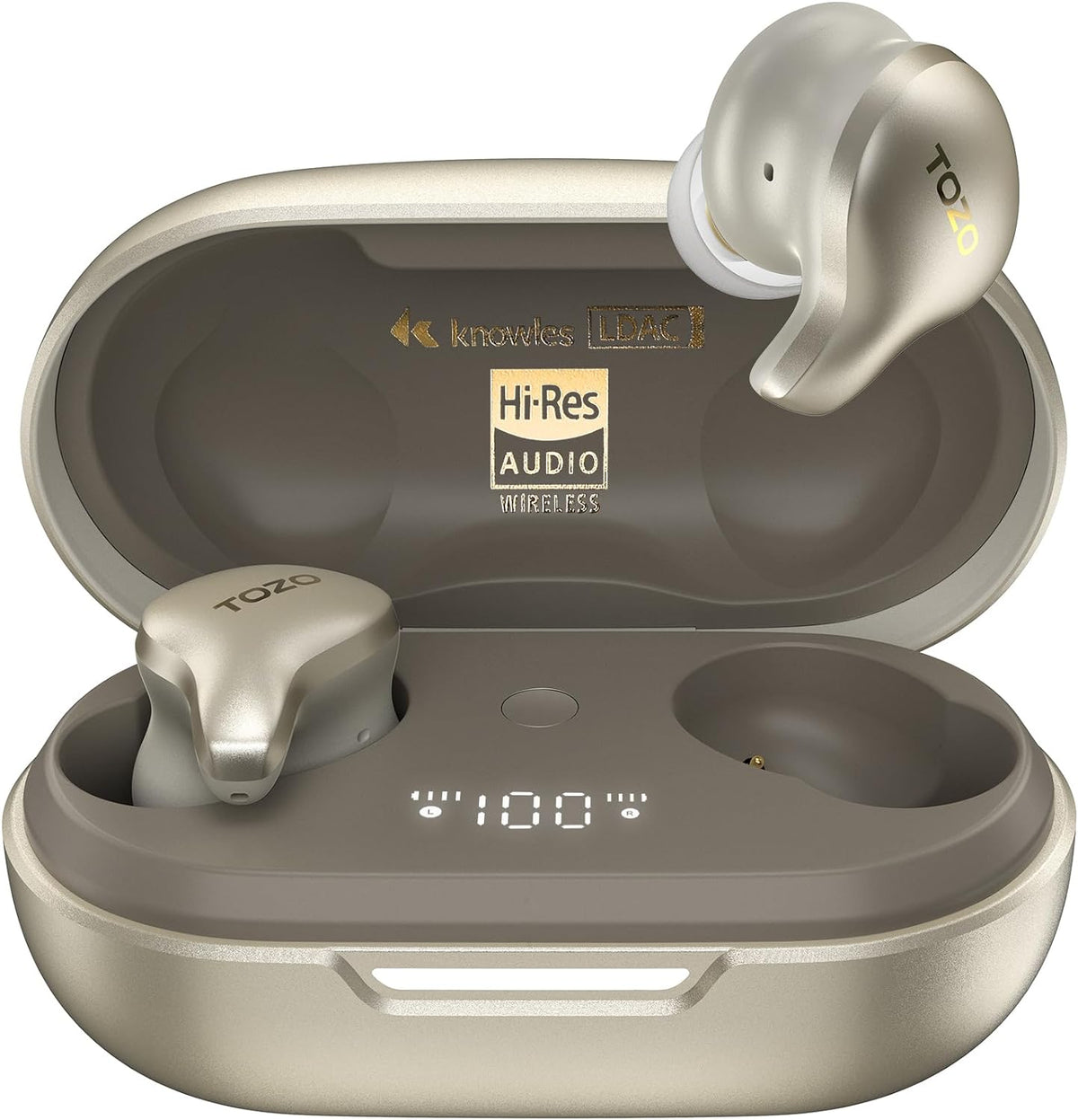 TOZO golden x1 wireless earbuds champagne