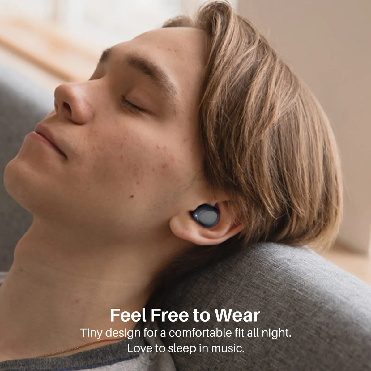 TOZO A1 Wireless Earbuds lightweight design for comfort &amp; convenience ear-fit.