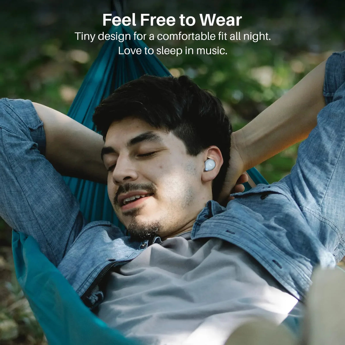 TOZO A1 Wireless Earbuds lightweight design for comfort &amp; convenience ear-fit.