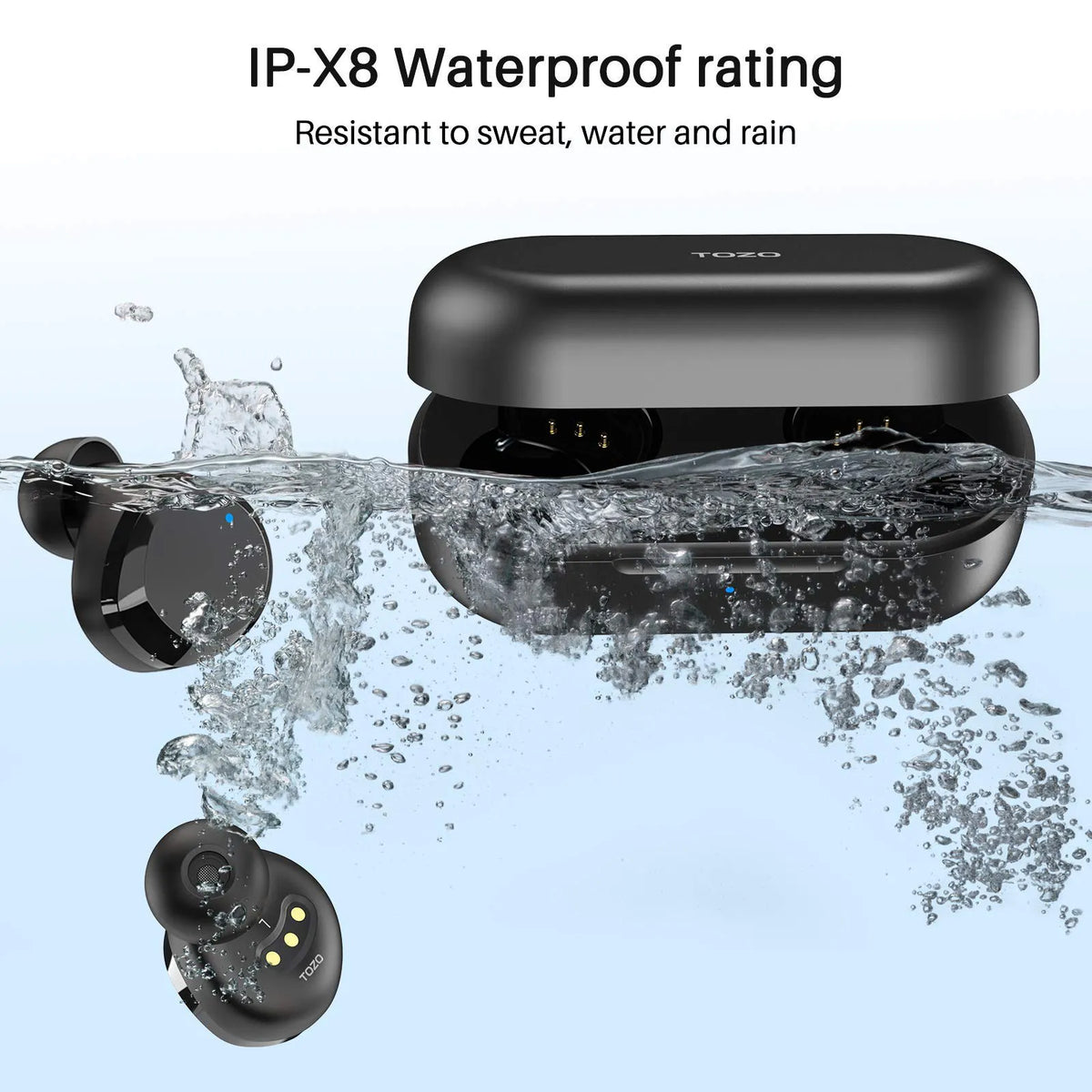 TOZO T12 Pro Noise Cancellation Bluetooth Earbuds Waterproof with Wire