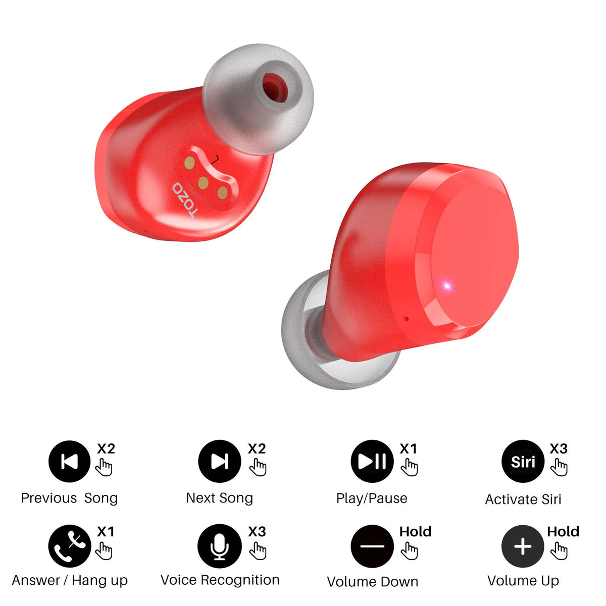 TOZO T12 Wireless Earbuds,Bluetooth 5.3 Version,OrigX Acoustic,IPX8  Waterproof - Champagne 
