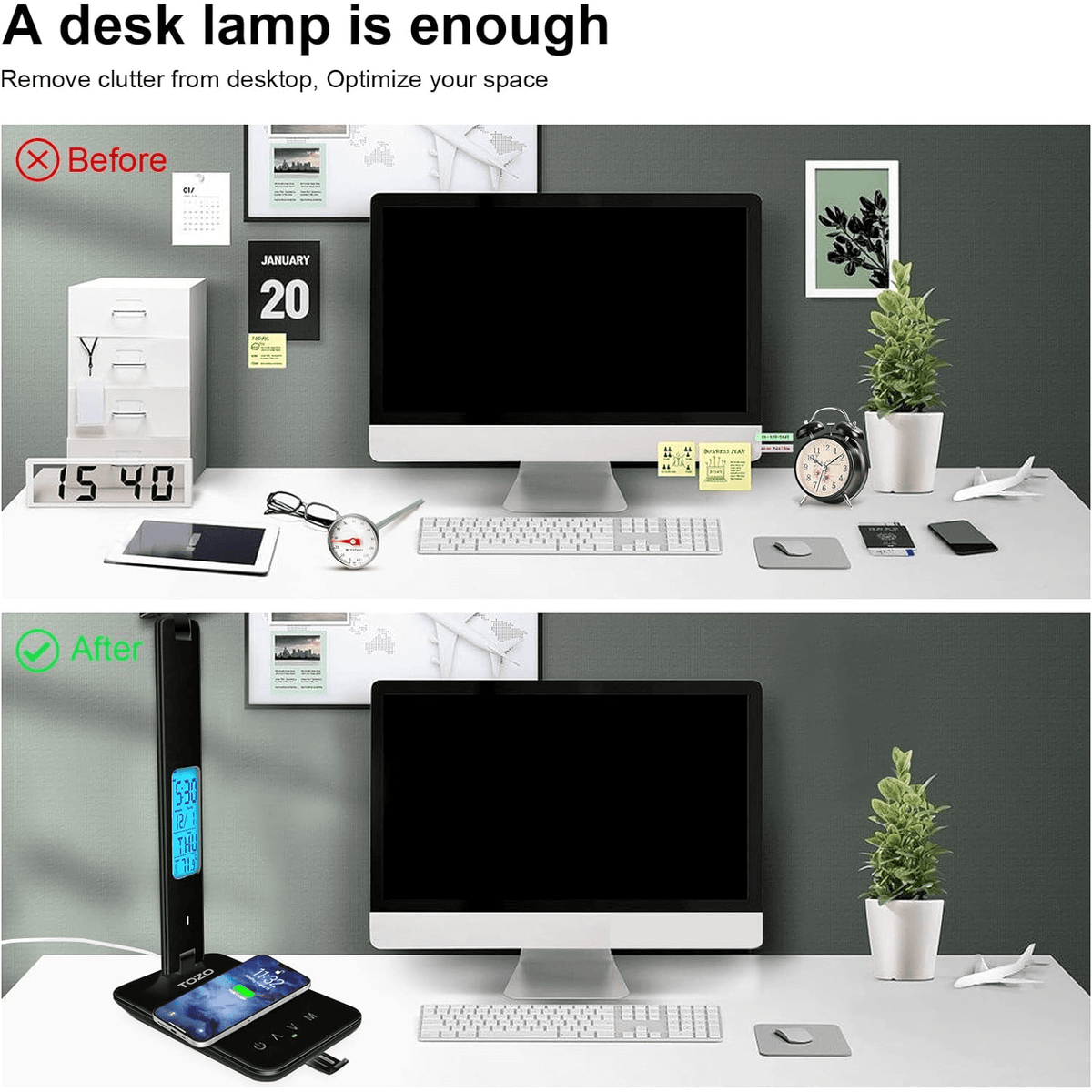 TOZO DL800 Desk Lamp with Wireless Charger