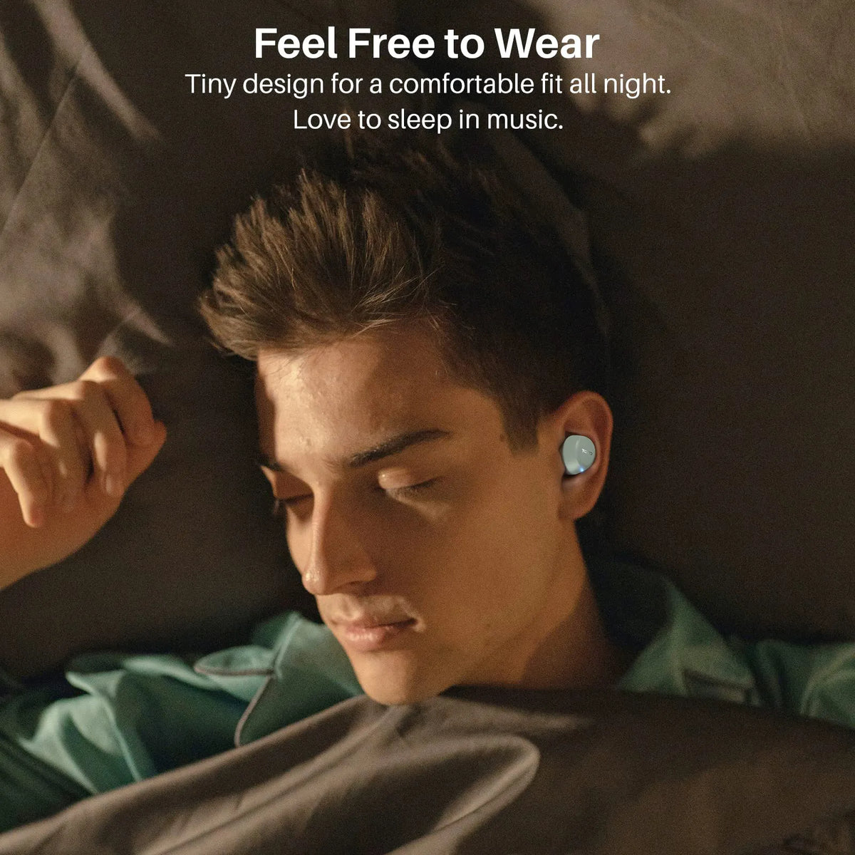 TOZO A1 Wireless Earbuds lightweight design for comfort &amp; convenience ear-fit.