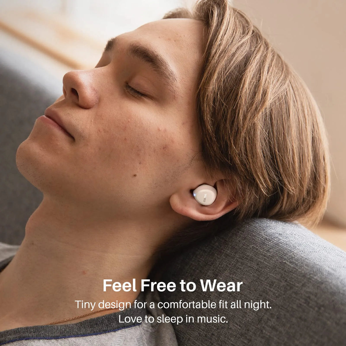 TOZO A1 Wireless Earbuds lightweight design for comfort &amp; convenience ear-fit.