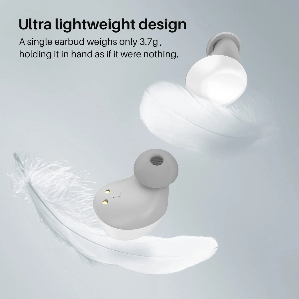 TOZO A1 Wireless Earbuds lightweight design for comfort &amp; convenience ear-fit.