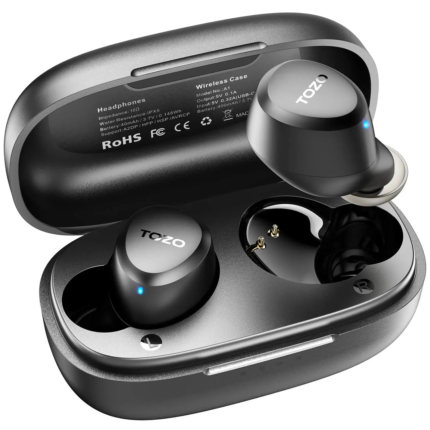 TOZO a1 earbuds black