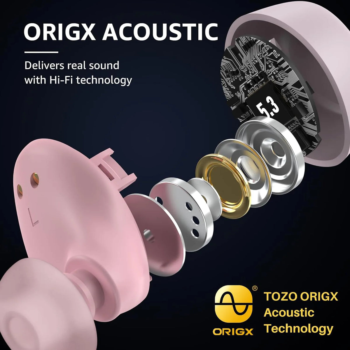 tozo a1 rose gold origx acoustic