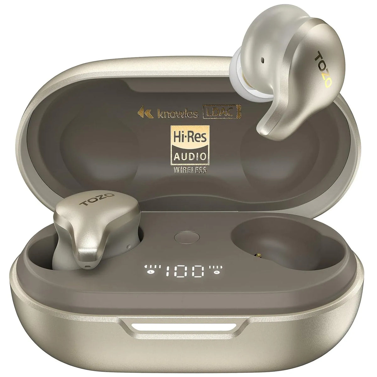 TOZO golden x1 wireless earbuds champagne