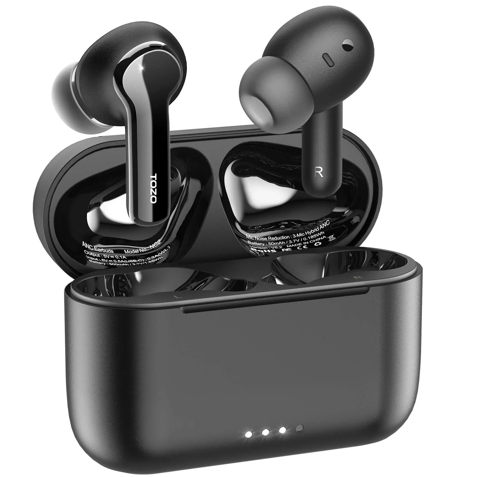 TOZO nc2 anc earbuds black