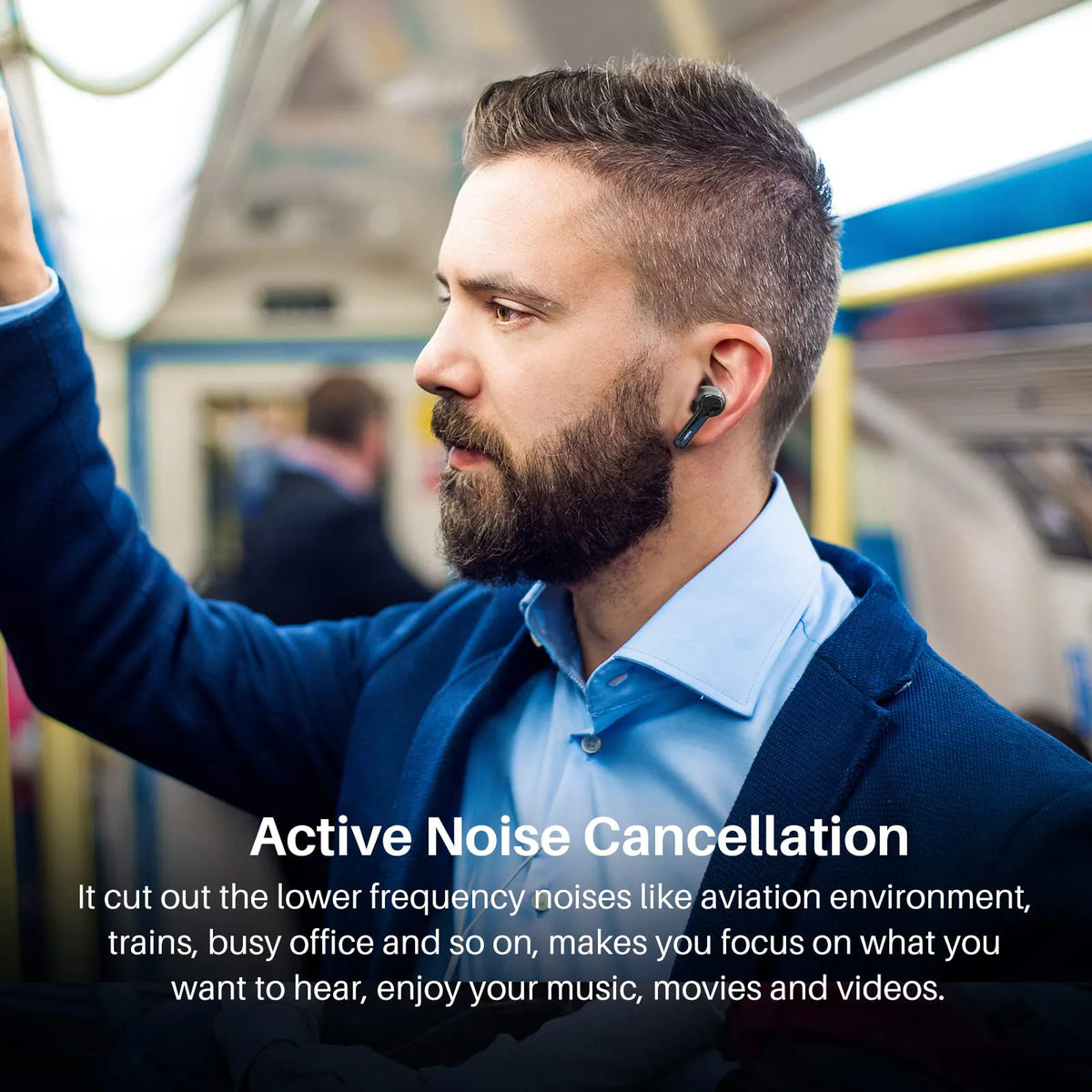 TOZO NC2 Hybrid Active Noise Cancelling Wireless Earbuds