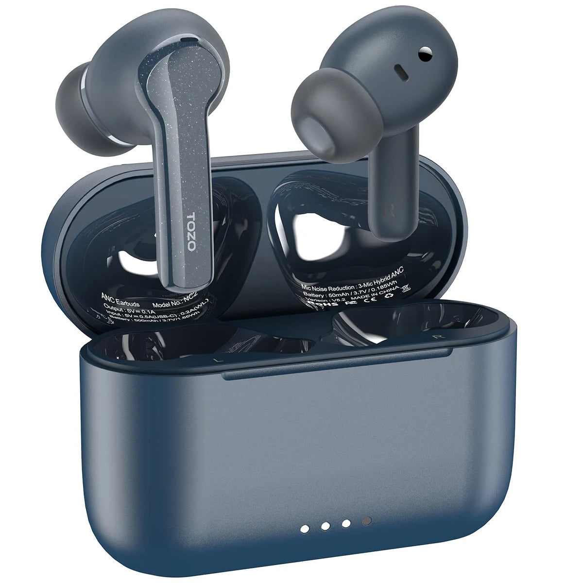 TOZO nc2 anc earbuds blue