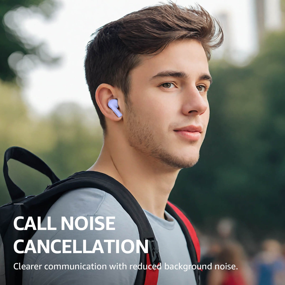 TOZO agile nova purple call noise cancellation