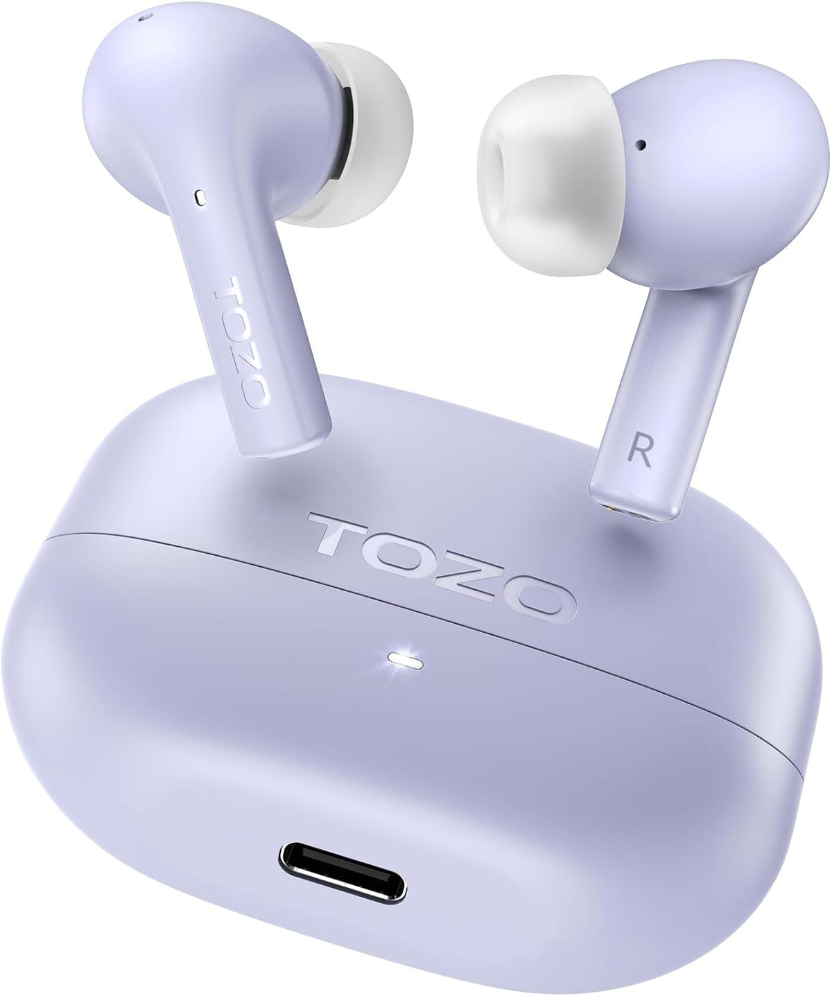 TOZO e2 wireless earbuds purple