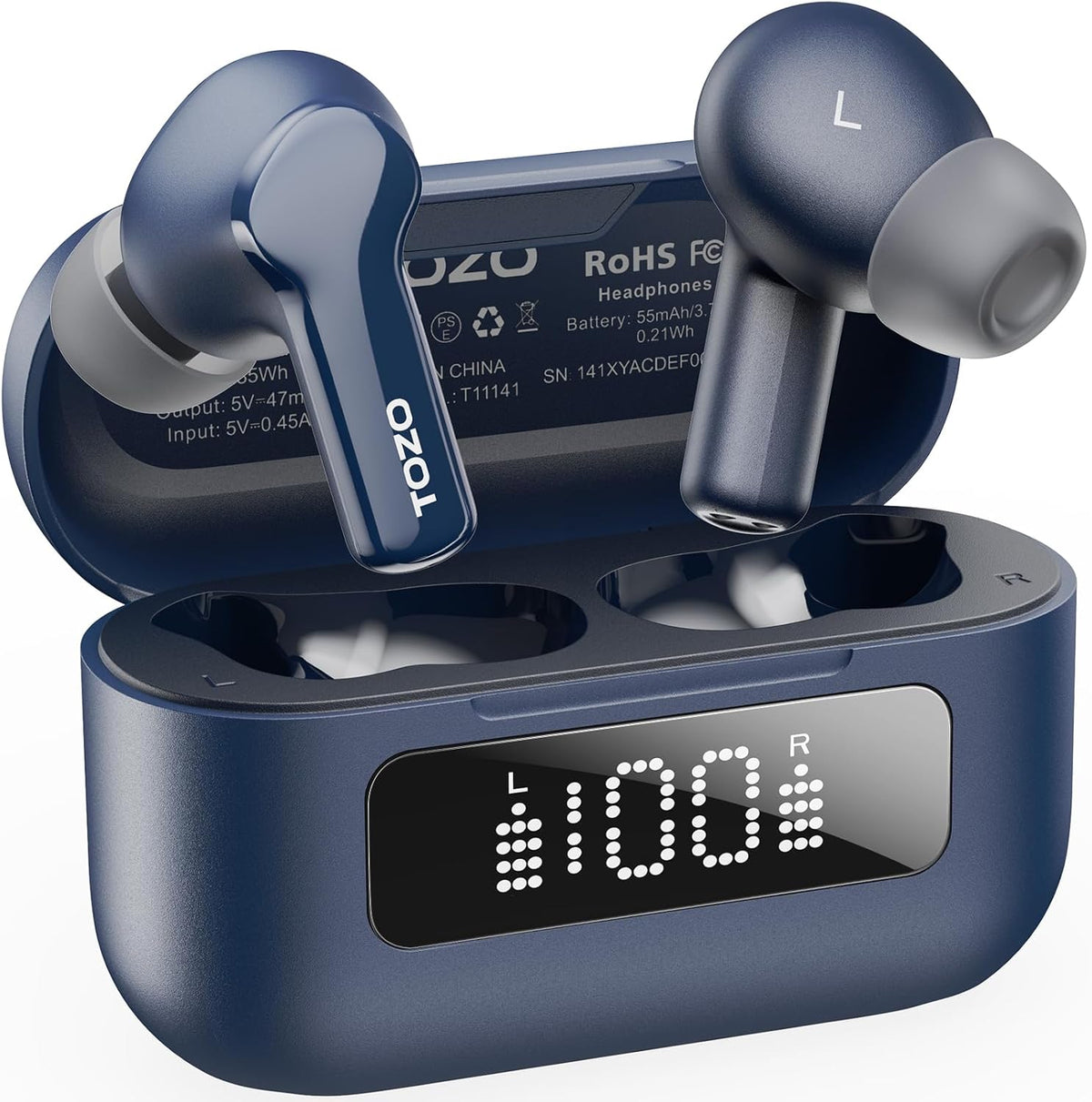 TOZO nc3 earbuds blue