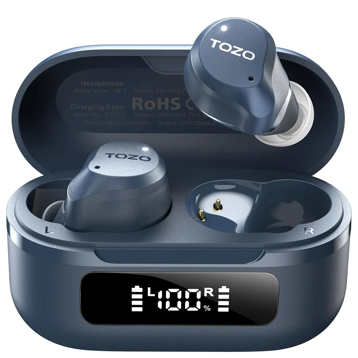 TOZO 2024 Hybrid Active Noise Cancelling Wireless Earbuds