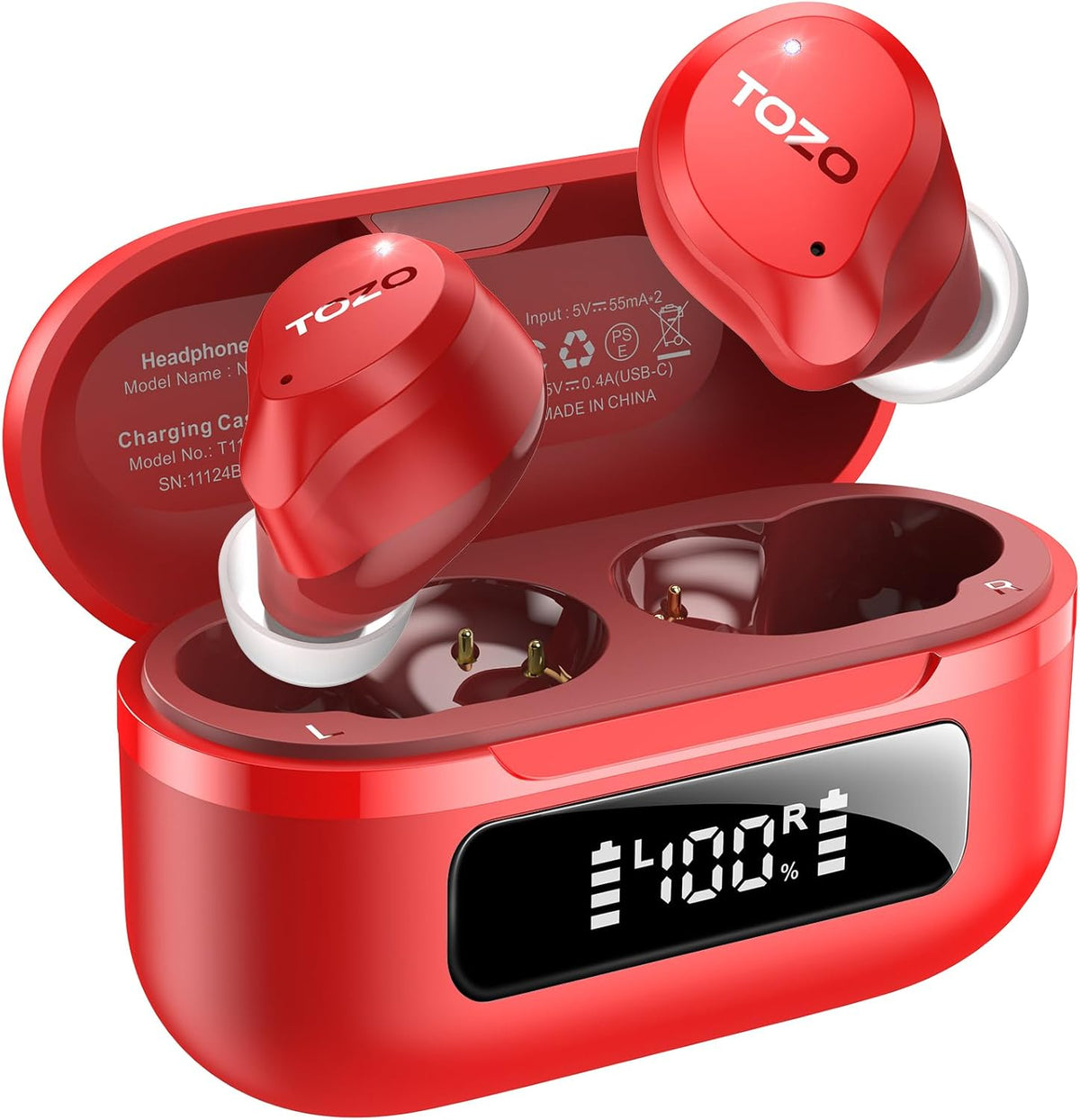 TOZO 2024 Hybrid Active Noise Cancelling Wireless Earbuds