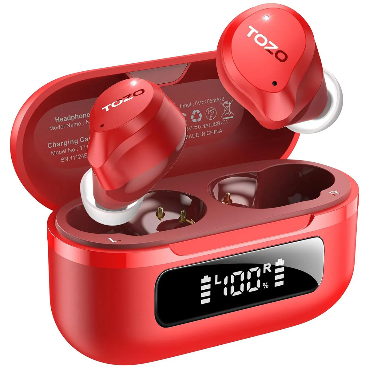 TOZO 2024 Hybrid Active Noise Cancelling Wireless Earbuds