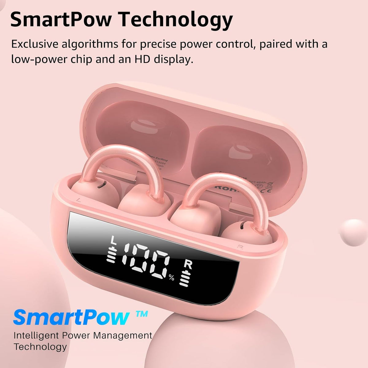 TOZO openearring pink smartpow technology