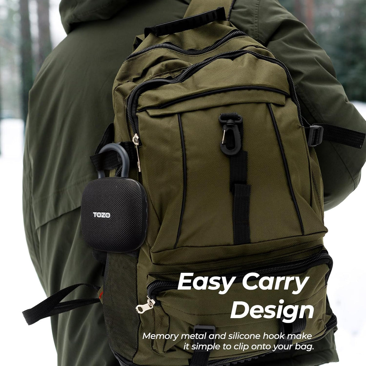 TOZO pe1 black easy carry design