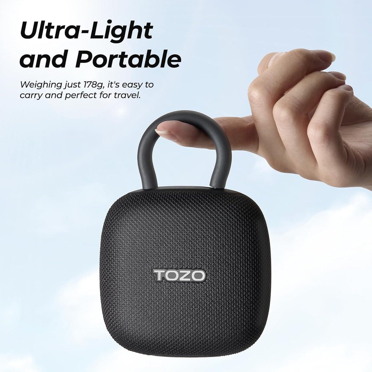 TOZO pe1 black ultra light and portable