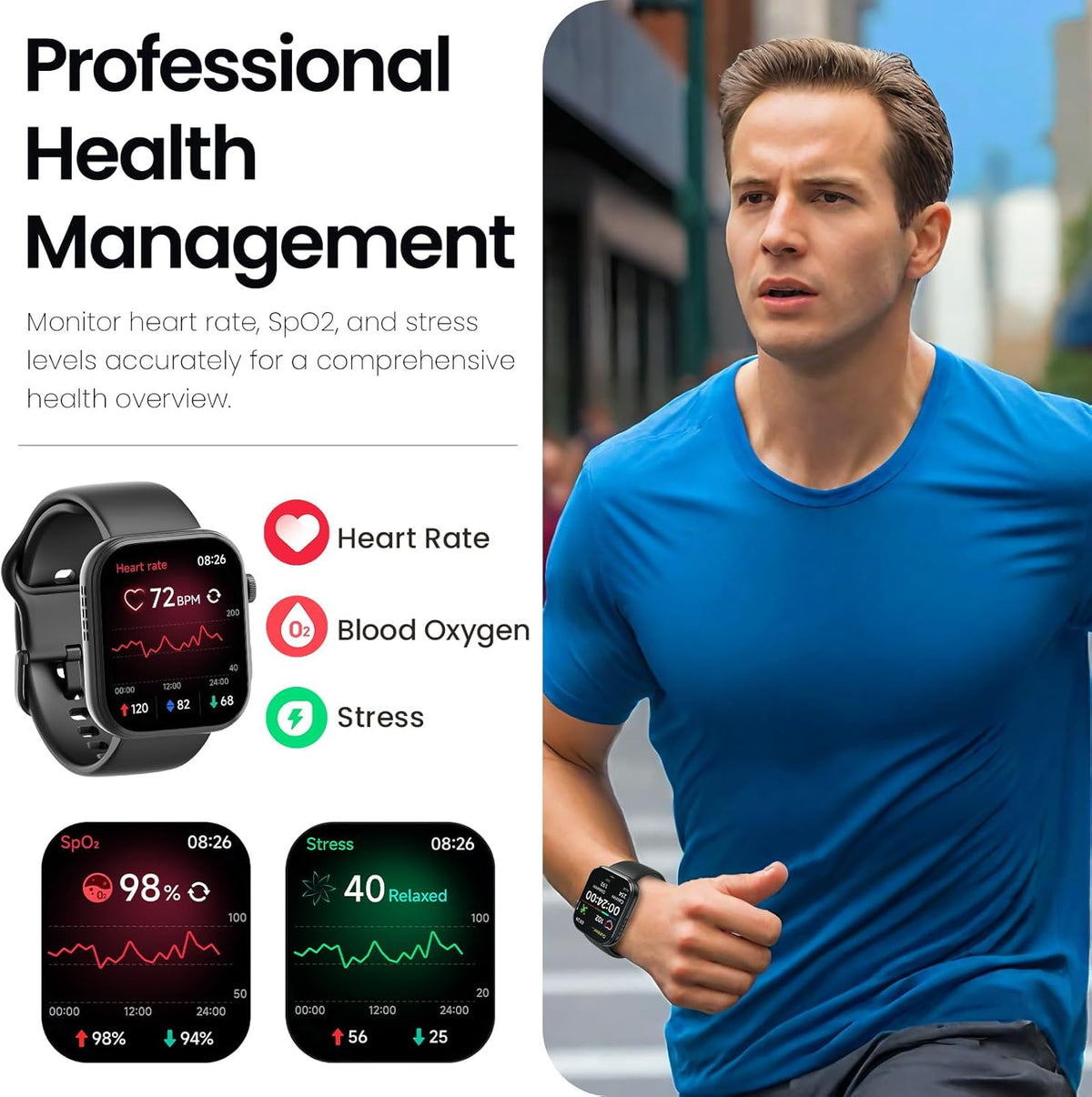 TOZO s6 smartwatch professional health management