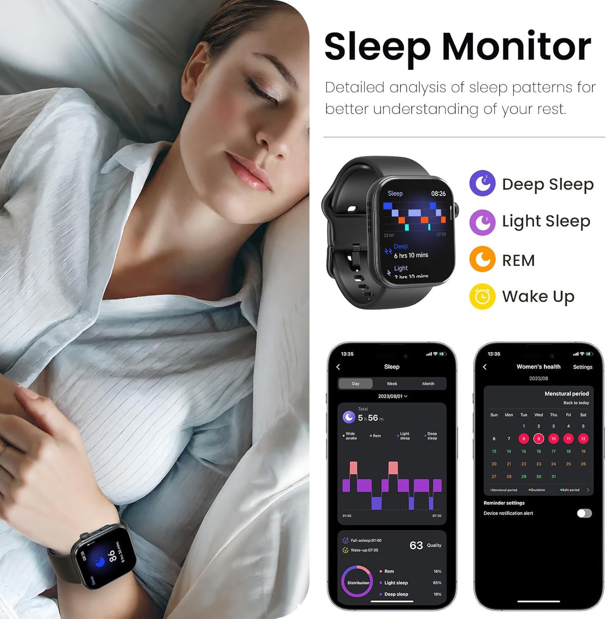 tozo s6 smartwatch sleep monitor