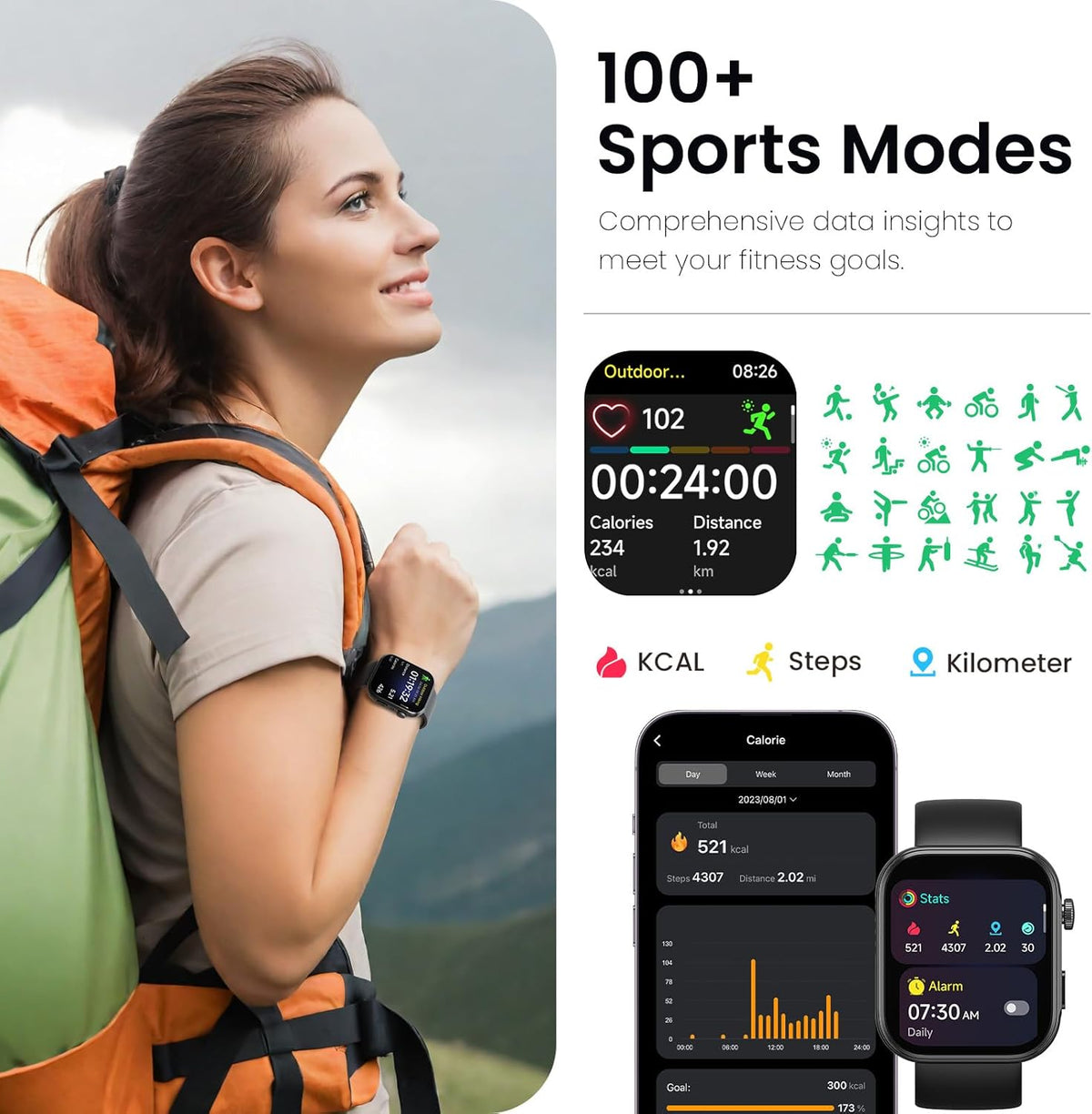 TOZO s6 smartwatch 100+ sports modes