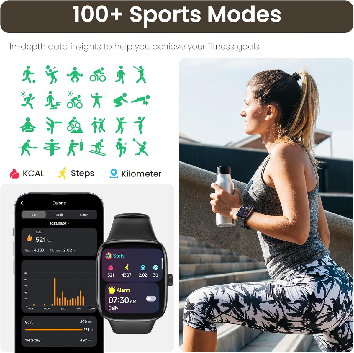 TOZO s7 smartwatch 100+ sports modes