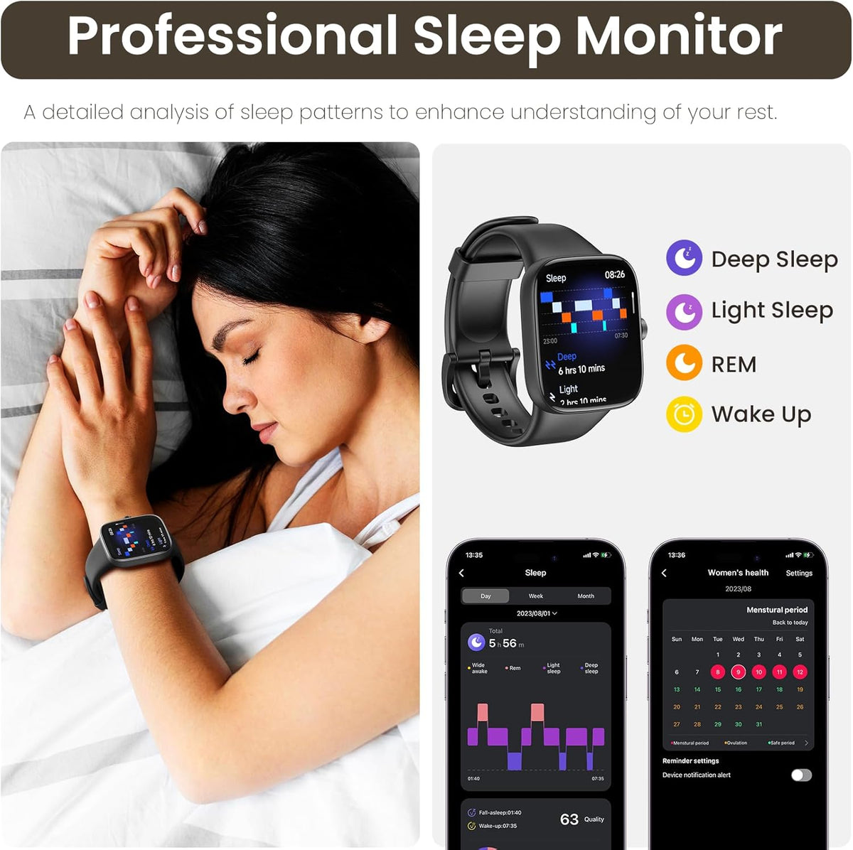 TOZO s7 smartwatch professional sleep monitor