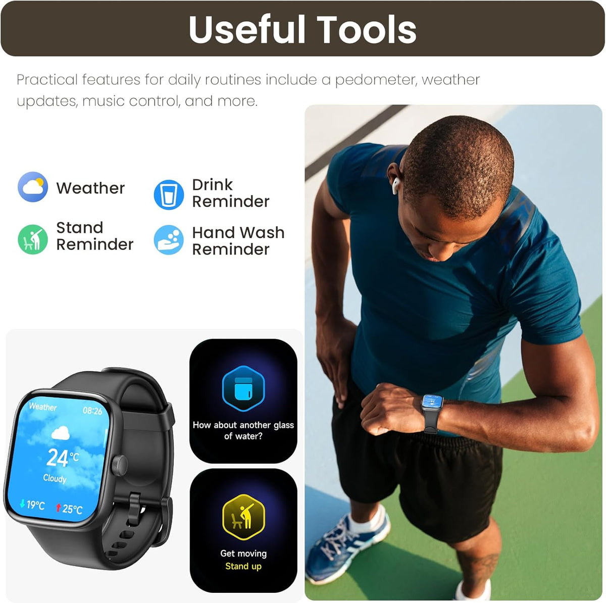 TOZO s7 smartwatch useful tools